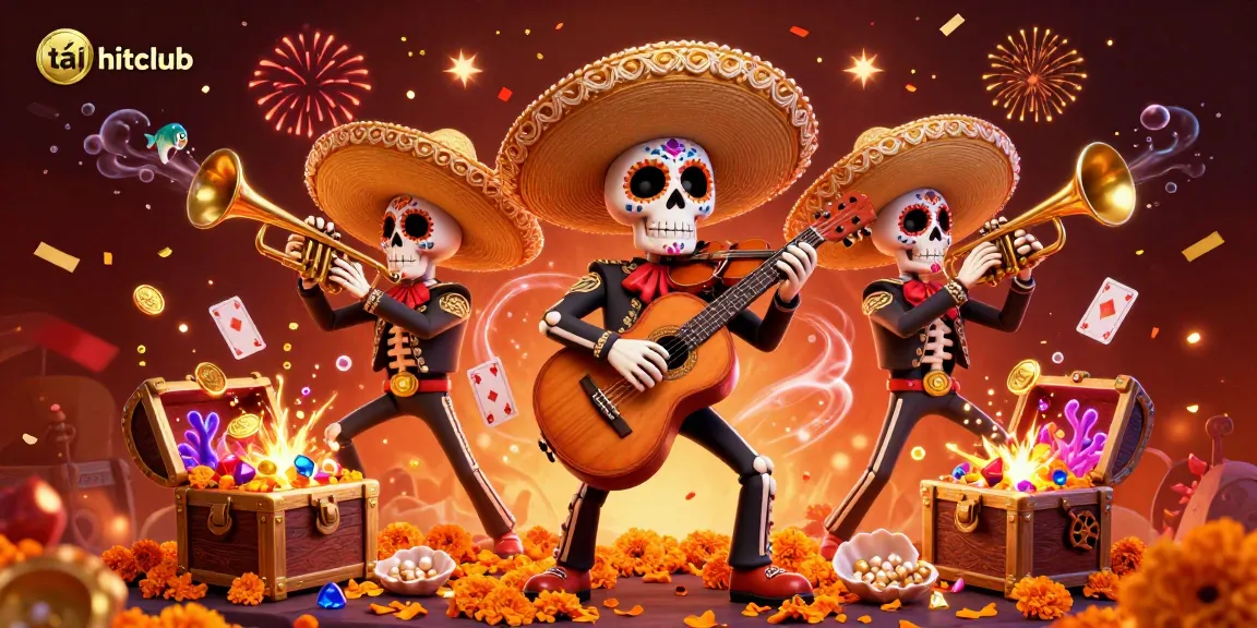 Experience the excitement and fun to tải hitclub and join the vibrant skeleton mariachi band of a casino-themed adventure.