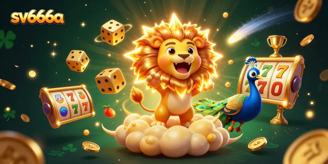 Experience the excitement of sv666a's thrilling jackpot games in this vibrant 3D illustration.