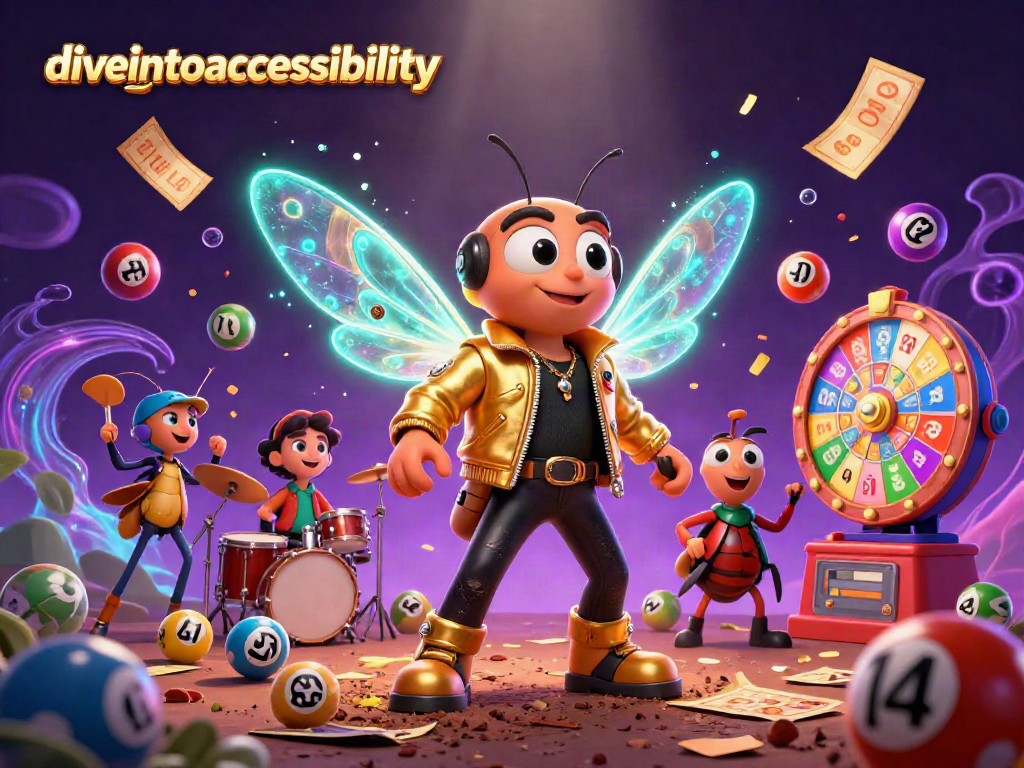 Engage with diveintoaccessibility's vibrant lottery-themed illustration showcasing casino excitement.