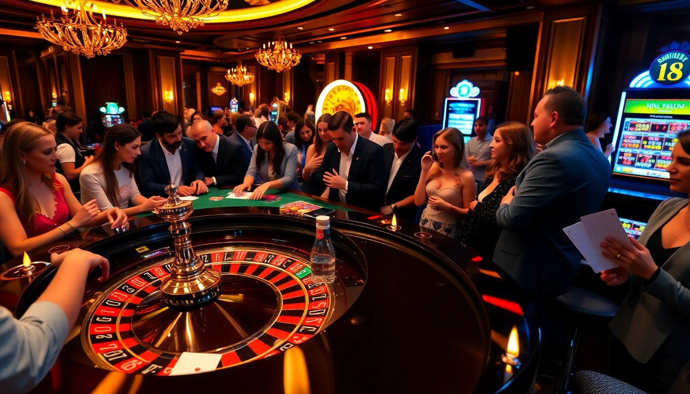 Experience thrilling gameplay at https://luck8com.host/ with a glamorous casino scene full of excitement and professional gamblers.