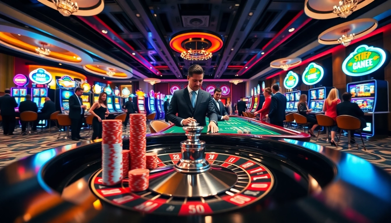 Permainan casino ondel4d yang menampilkan meja roulette dengan pemain bertaruh aktif.
