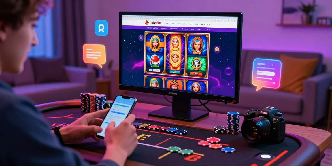 Exciting gaming experience on situs slot raffi ahmad website with colorful slot games displayed.