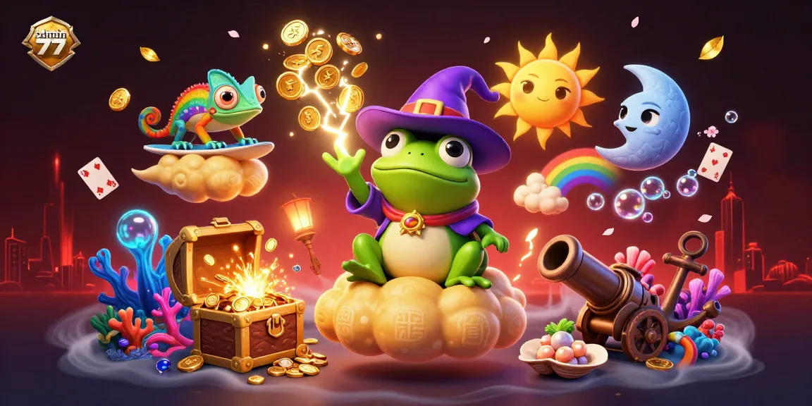 Experience thrilling wins with Admin 77's online games featuring gold coins and vibrant characters!