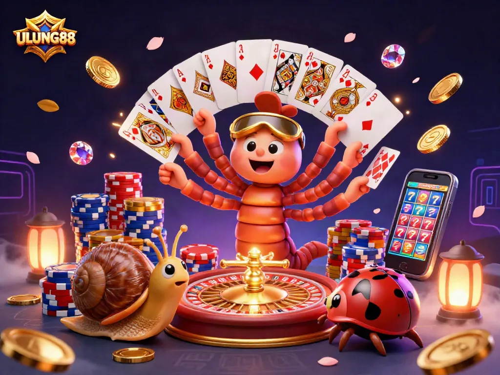 Experience the excitement at ULUNG88 with vivid 3D characters and casino elements.