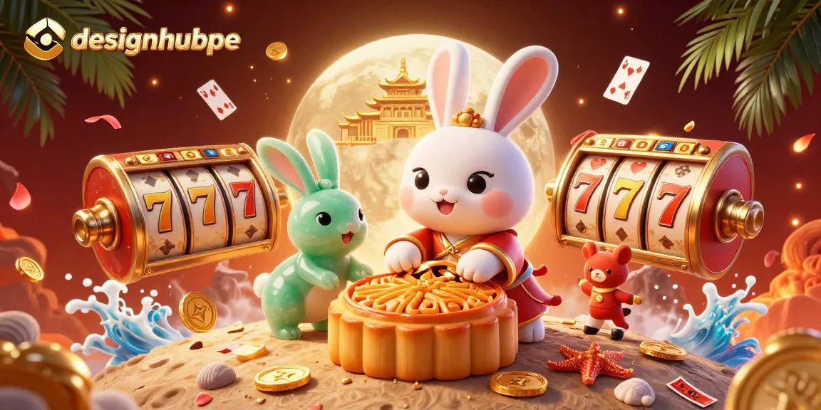 Menangkan permainan dengan desainhubpe yang menampilkan kelinci bulan yang siap menang besar.