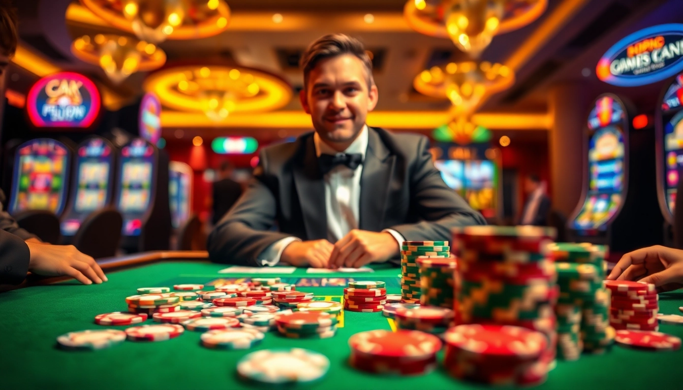 Enhance your gaming skills with afktoto at a lively casino table under warm lights.
