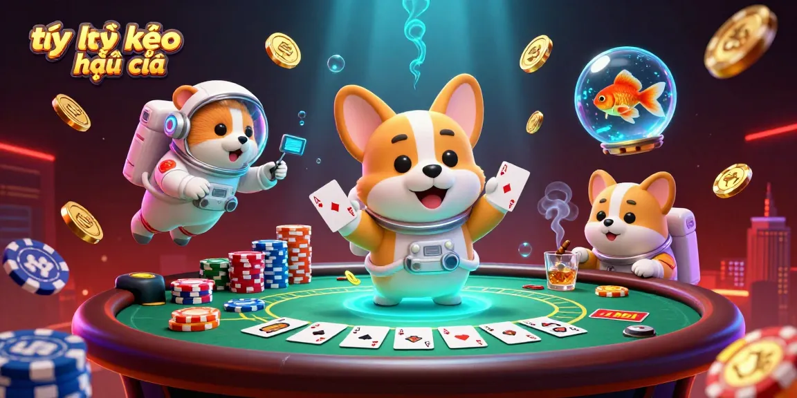 Engage with tỷ lệ kèo nhà cái in a vibrant zero-gravity casino experience featuring playful characters.