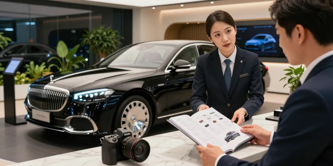 Mobil mewah dari LUXURY 777 yang ditampilkan di showroom dengan suasana elegan.