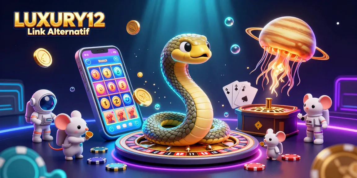 LUXURY12 Link Alternatif offers thrilling online slot gameplay with vibrant scenes and gambling excitement.