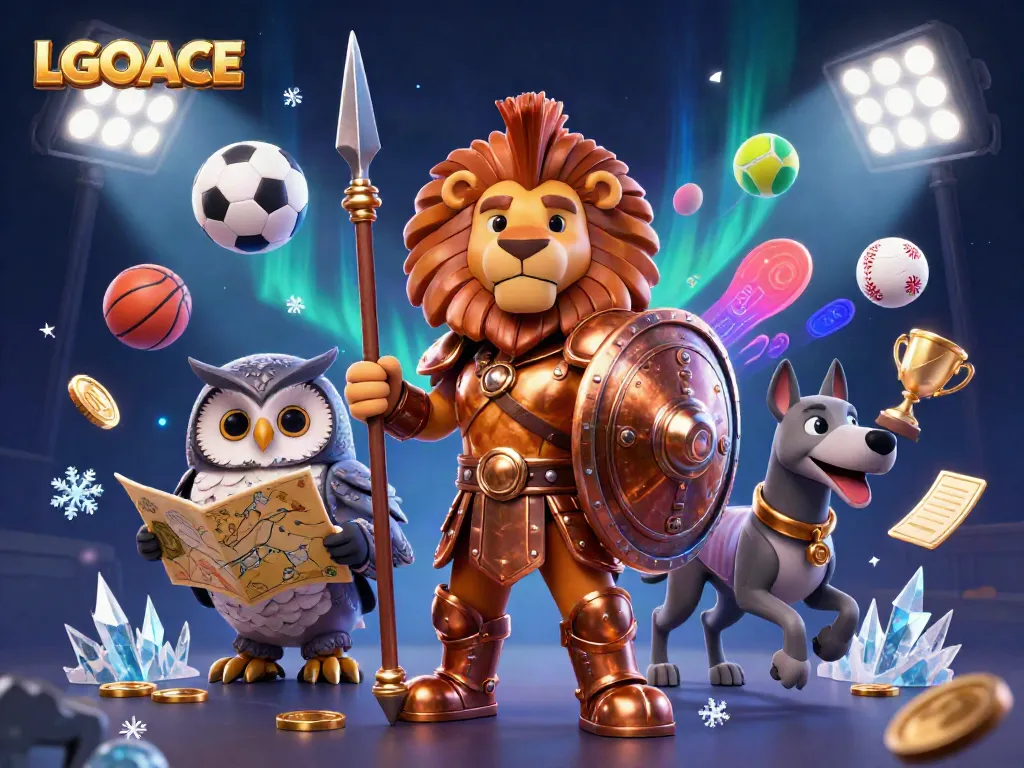 LGOACE engages players with thrilling games and captivating visuals in this vibrant illustration.