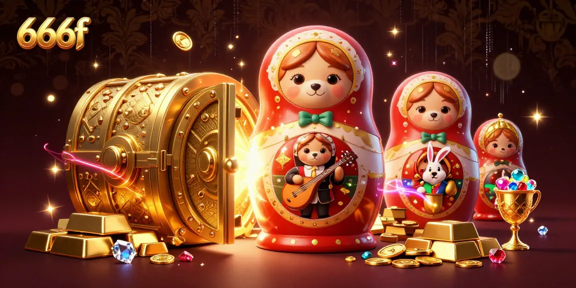 Experience the excitement of 666f with vibrant casino-themed characters and treasures.