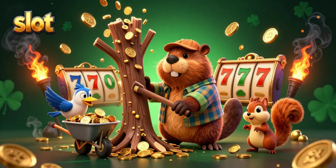 Spin the slot reels with lively 3D cartoon characters collecting coins in an enchanting scene.