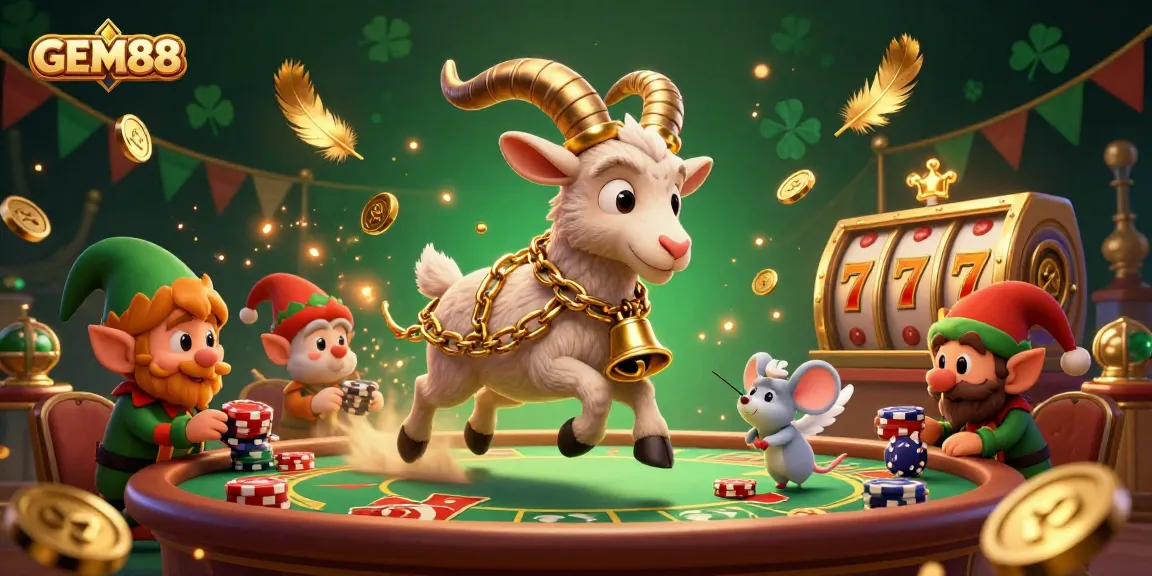 Watch GEM88 come alive in a 3D casino scene with playful characters stealing poker chips amidst casino excitement.
