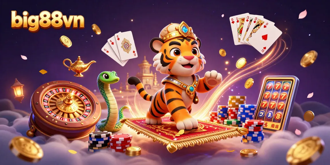 Experience big88vn's thrilling casino adventures with a 3D sultan and magical casino elements!