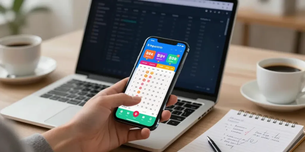 Interaksi pengguna dengan aplikasi Bagus toto untuk hasil togel terbaru.