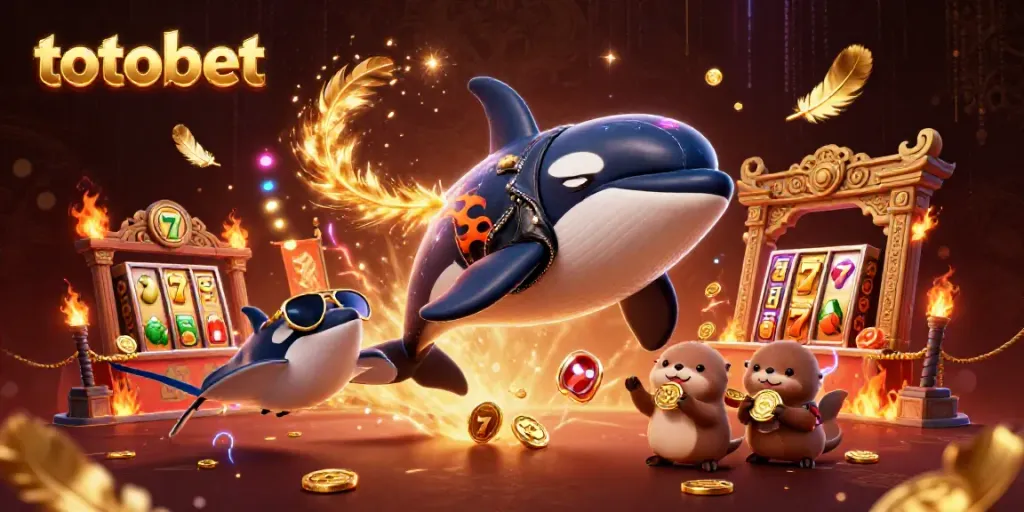 Taruhan di TOTOBET dengan orca, stingray, dan berang-berang mengumpulkan koin emas.
